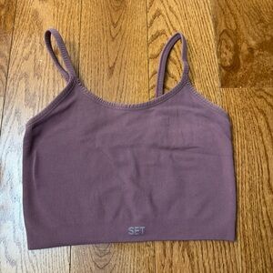 Set active crop tank bra